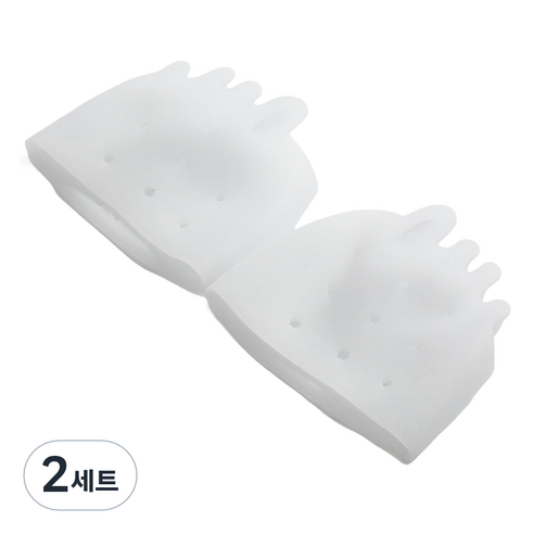 제이케이 자세교정 엄지 외반 충격흡수 발가락 분리기 양쪽착용 세트 화이트, 2세트