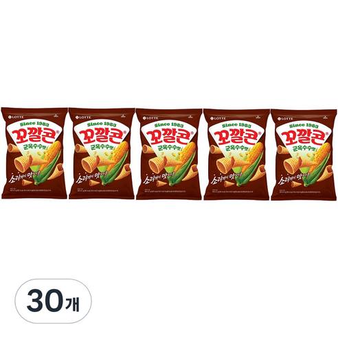 롯데제과 꼬깔콘 군옥수수맛, 67g, 30개