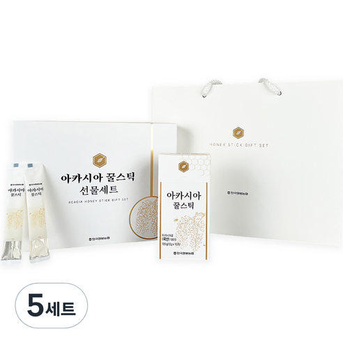 한국양봉 아카시아 꿀스틱 30p + 쇼핑백, 360g, 5세트