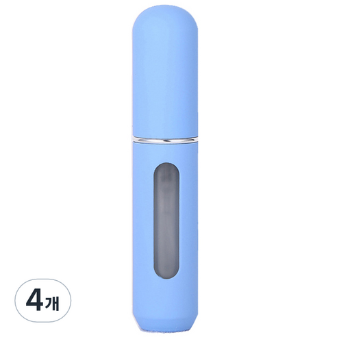플라카 휴대용 파스텔 향수 공병 5ml, 4개, 블루