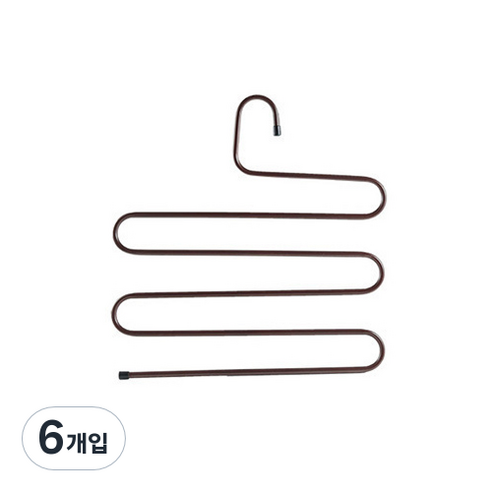 논슬립 옷걸이, 브라운, 6개입