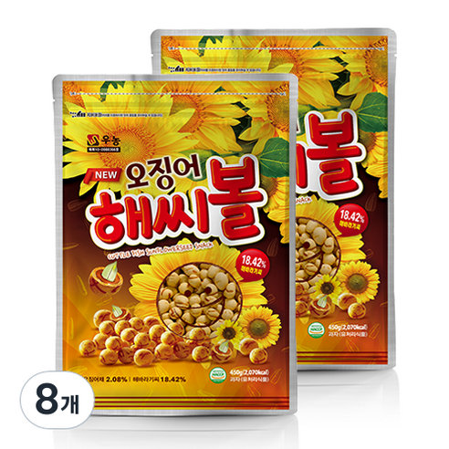 우농 오징어해씨볼, 450g, 8개