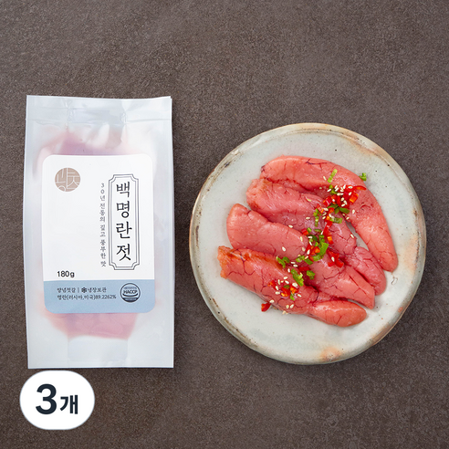 광천수산 백명란젓, 180g, 3개