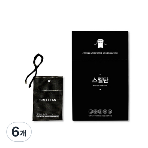 닥터진랩 스멜탄 탈취제 블랙, 30g, 6개