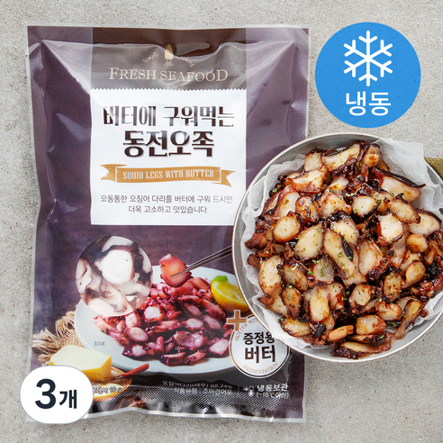 청해명가 버터에 구워먹는 동전오족 (냉동), 210g, 3개