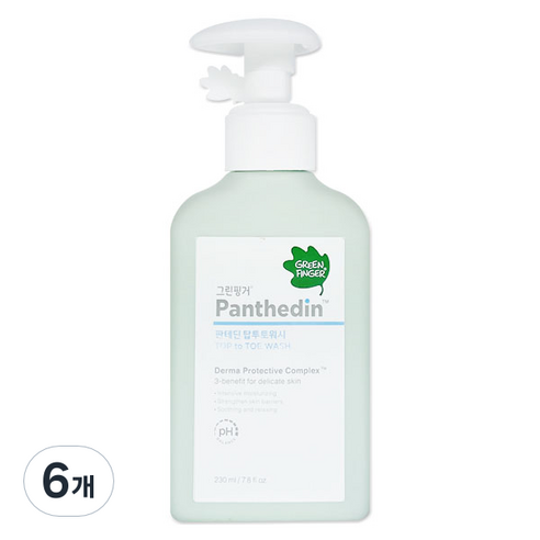 그린핑거 판테딘 탑투토 워시, 6개, 230ml