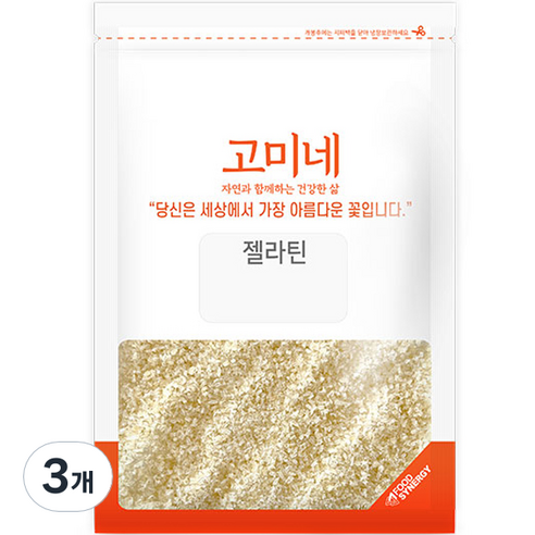고미네 젤라틴 250B, 300g, 3개