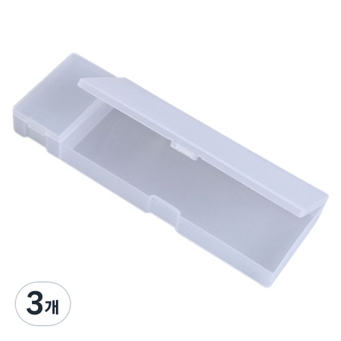 아이코어스 두칸 필통, 반투명, 3개