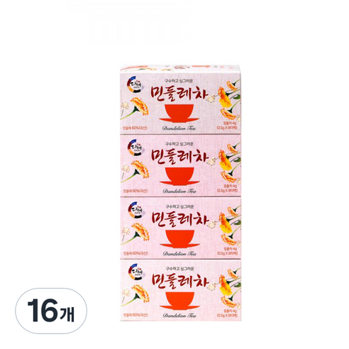 다예 사각티백 민들레차, 500mg, 8개입, 16개