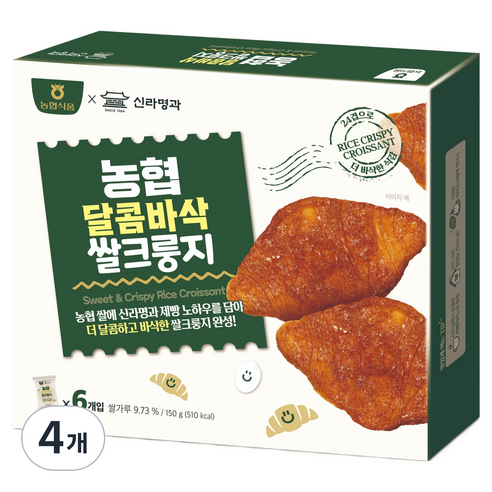 농협식품 달콤바삭 쌀크룽지, 4개, 150g