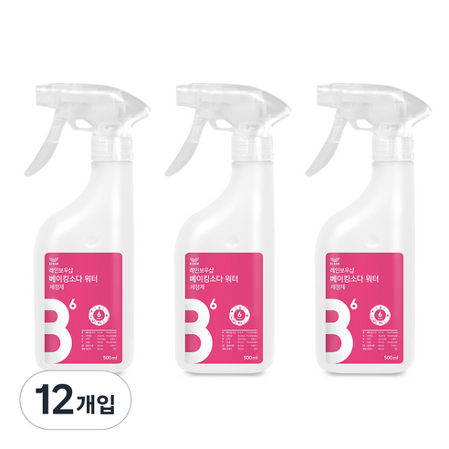 레인보우샵 베이킹소다 워터 다목적세정제, 500ml, 12개입