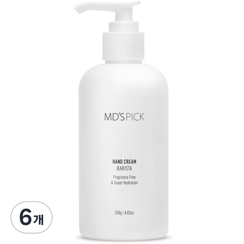 엠디스픽 바리스타 핸드크림 무향, 250g, 6개