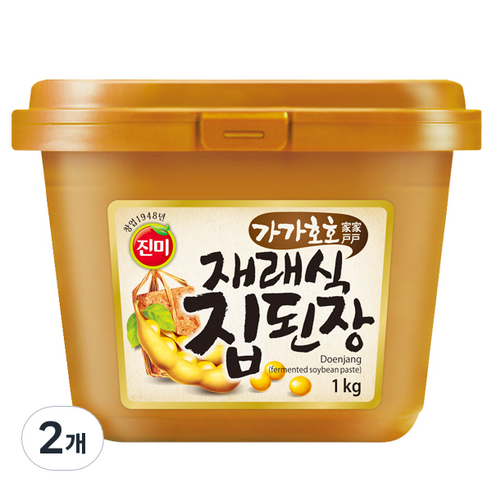 진미 가가호호 재래식 집된장, 1kg, 2개