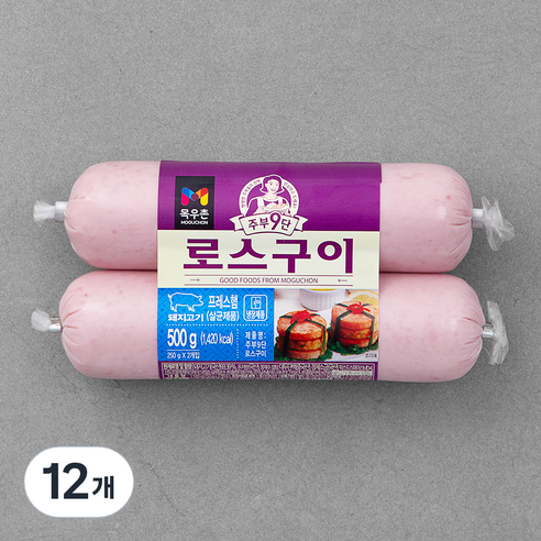 목우촌 주부9단 로스구이 햄, 250g, 12개