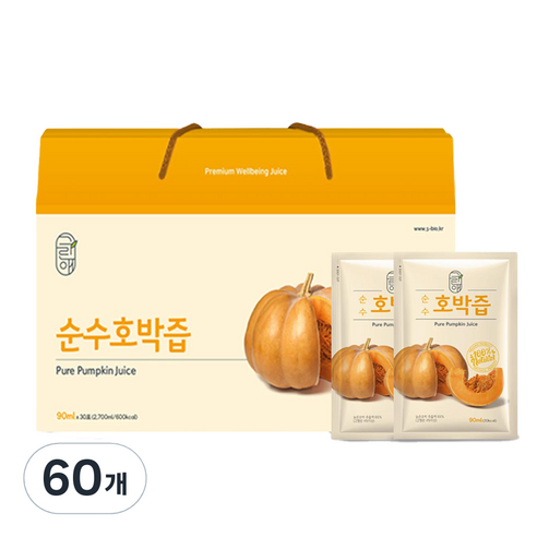 그린애 순수 호박즙 30팩 1box, 90ml, 120개