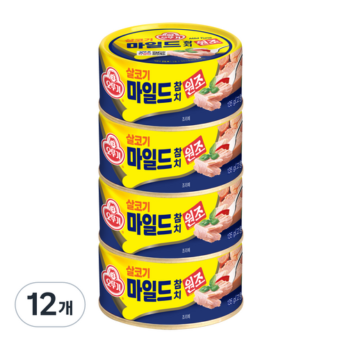 오뚜기 마일드참치, 135g, 12개
