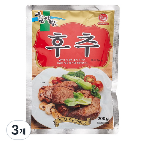초야식품 참이맛 후추, 3개, 200g