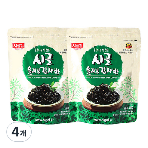 시골 올리브 김자반, 4개, 40g