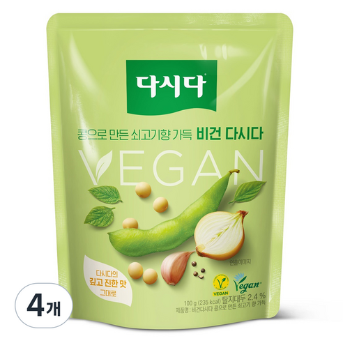 다시다 비건 다시다 조미료, 100g, 4개