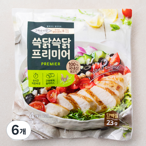 그릭슈바인 쓱닭쓱닭 프리미어, 100g, 4개입, 6개