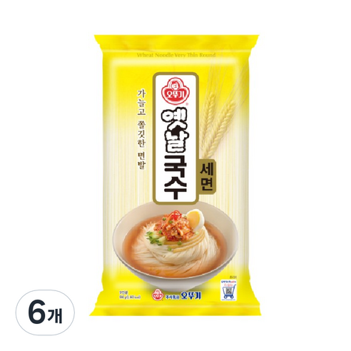 오뚜기옛날 국수 세면, 900g, 6개