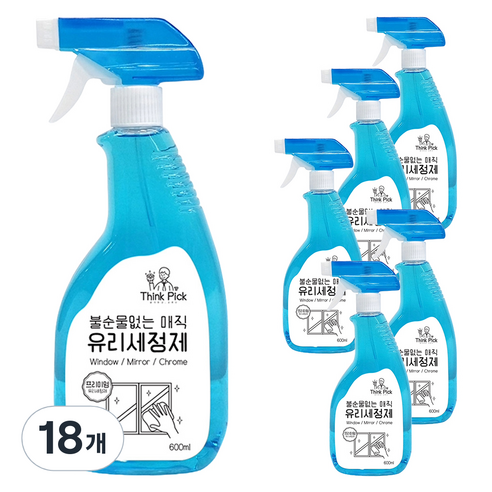 띵크픽 불순물 없는 매직 유리세정제, 600ml, 18개