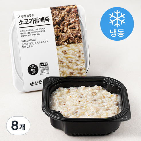 어메이징푸드 소고기들깨죽 (냉동), 350g, 8개