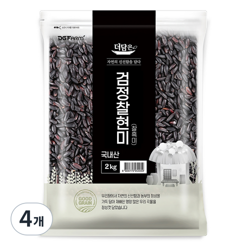 더담은 국산 찰흑미, 2kg, 4개