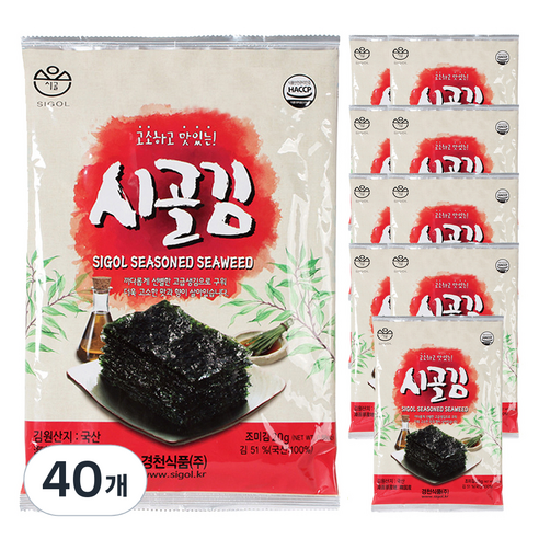 시골 시골김 전장김, 20g, 40개