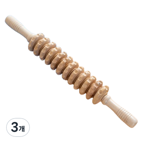 모두의시작 원목 나무 마사지 롤러, 스타일1, 3개