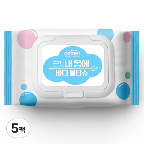코멧 내 몸에 바디 물티슈, 20매, 5개