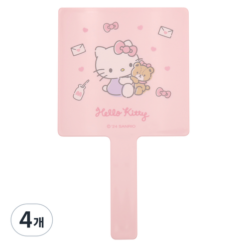 뷰티홈 산리오캐릭터즈 사각손거울 대, 헬로키티, 4개