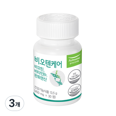 풀무원건강생활 비오텐케어 비오틴 비타민B 판토텐산, 3개, 13.5g