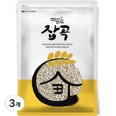 연수네쌀가게 잡곡 찰현미, 1kg, 3개