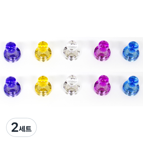 칼라 체스 메모 자석홀더 미니 5종 x 2p 세트, 혼합색상, 2세트