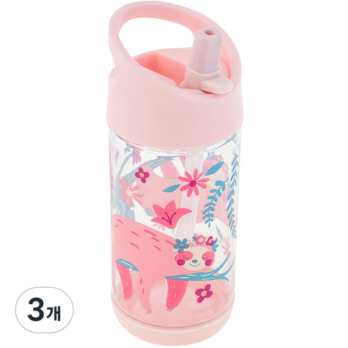 스테판조셉 유아용 빨대컵 280ml, 3개, 나무늘보