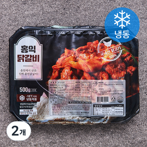 홍익닭갈비 (냉동), 500g, 2개