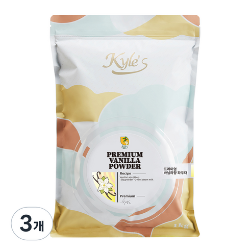 카일스 프리미엄 바닐라 파우더, 1kg, 3개, 1개입