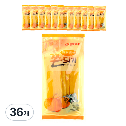일광제과 단호박맛 쫀듸기, 150g, 36개