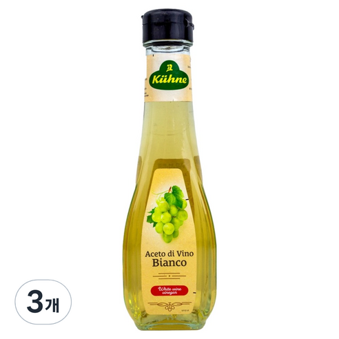 퀴네 화이트 와인 식초, 3개, 250ml