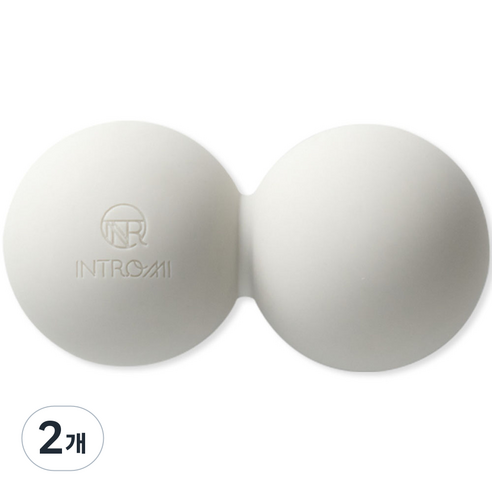인트로미 실리콘 지압 요가 더블 마사지볼 EB6, M85210 실버라이닝, 2개
