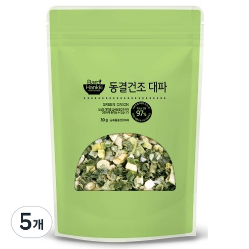바로한끼 동결건조 대파, 30g, 5개