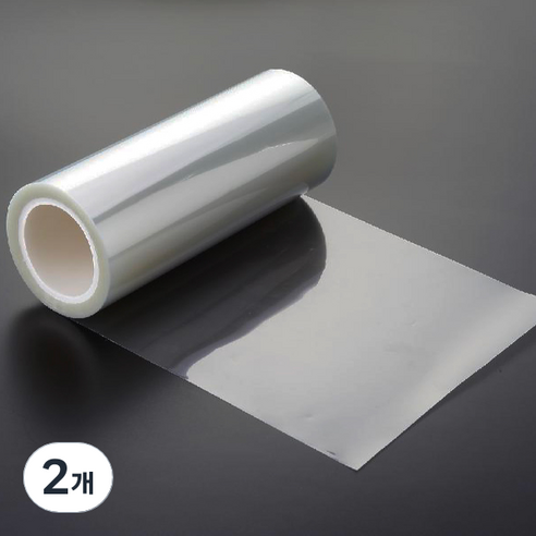단면 실리콘이형필름 중박리 비접착 PET필름 0.023mm x 460mm x 15m, 2개