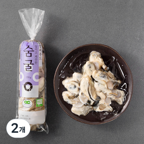 해양수산부품질인증 국산 가열조리용 숨굴 (냉장), 150g, 2개
