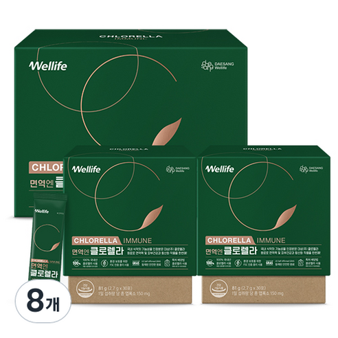 대상웰라이프 면역엔 클로렐라, 81g, 8개