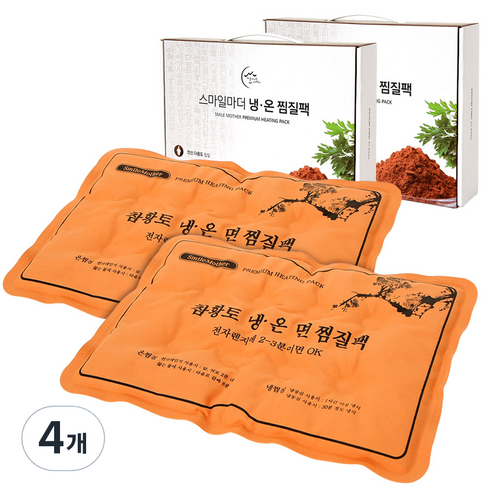 스마일마더 참황토 냉온 면 찜질팩, 4개