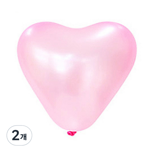 파티쇼 하트모양 풍선 펄 15cm 100p, 라이트핑크, 2개