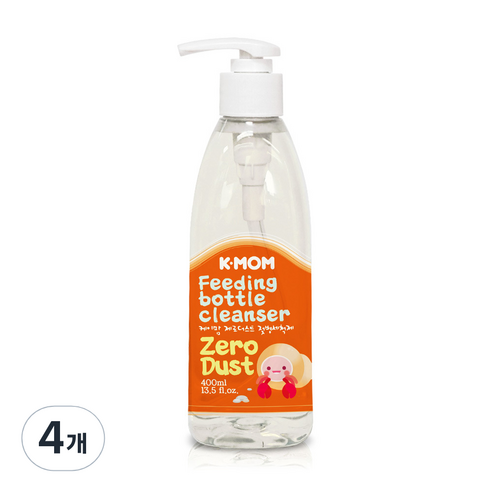 케이맘 제로더스트 액상 젖병세정제 퓨어레몬향, 400ml, 4개