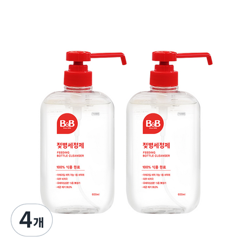 비앤비 젖병세정제 액상형, 600ml, 4통
