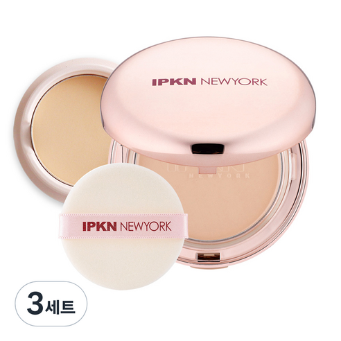 입큰 새틴 피니쉬 파우더 팩트 15g + 리필 11.5g, 23호, 3세트